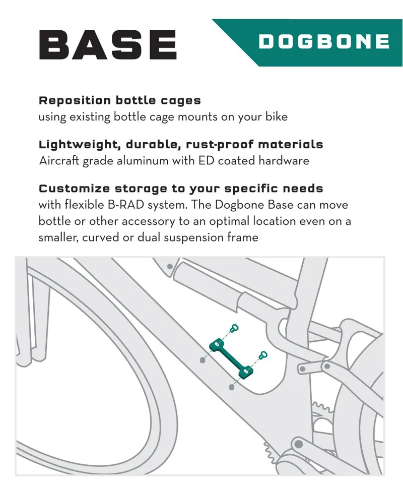 Wolf Tooth B-RAD Dogbone Mounting Base Black-1