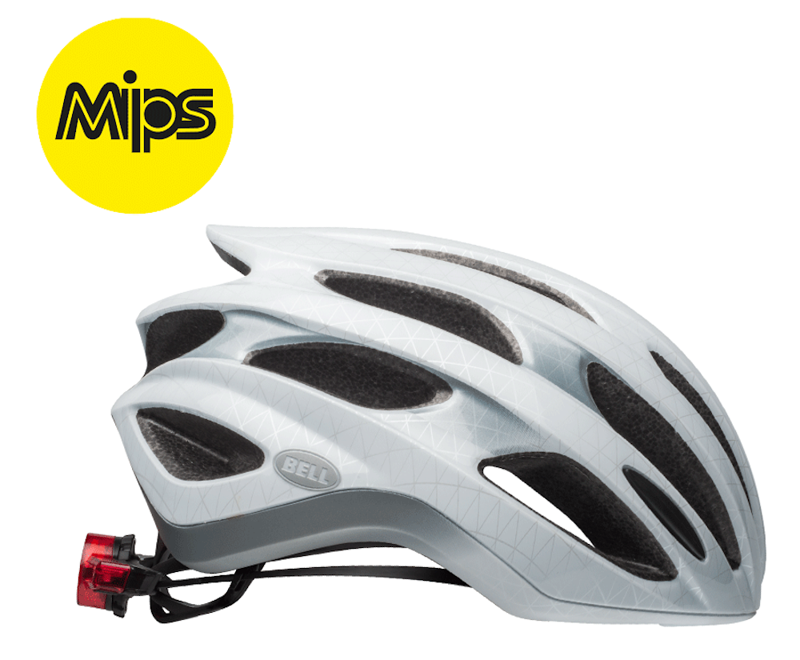 Bell Formula LED Mips Road Helmet Slice Matte/Gloss White/Silver-1