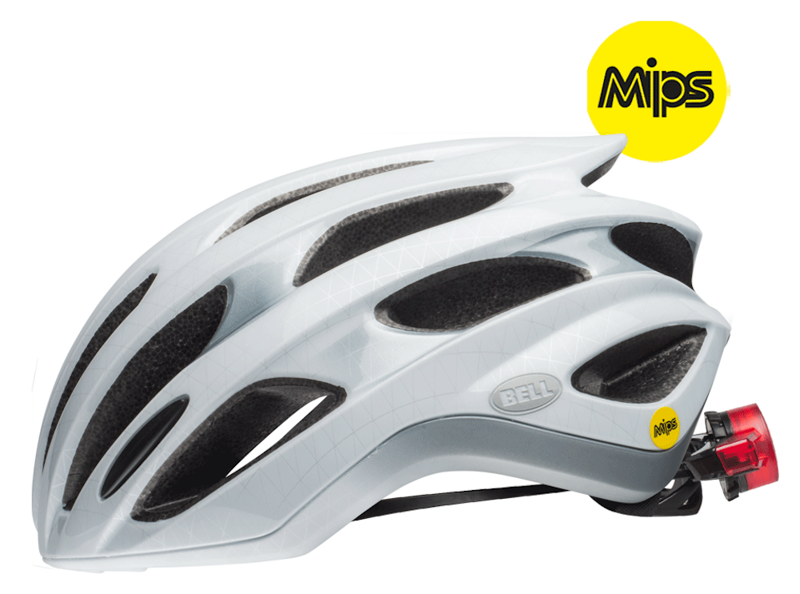 Bell Formula LED Mips Road Helmet Slice Matte/Gloss White/Silver-2