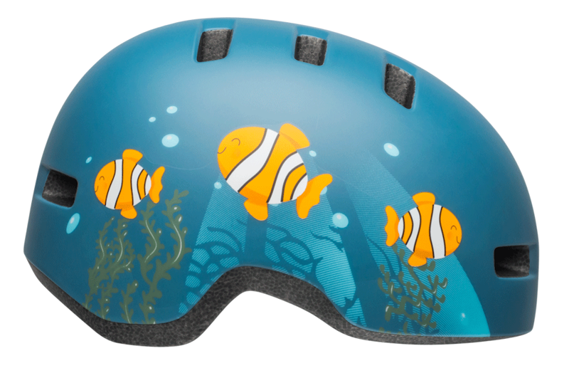 Bell Lil Ripper Kids Helmet Clown Fish Matte Grey/Blue-1