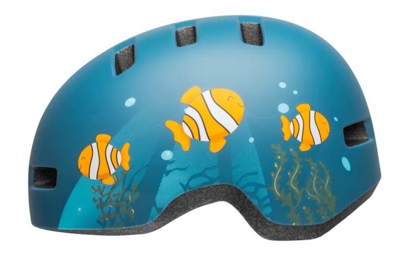 Bell Lil Ripper Kids Helmet Clown Fish Matte Grey/Blue-2
