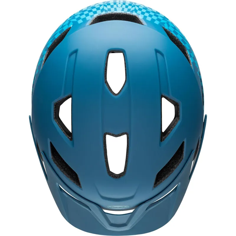 Bell Sidetrack Child Helmet Wavy Checks Matt Blue-2