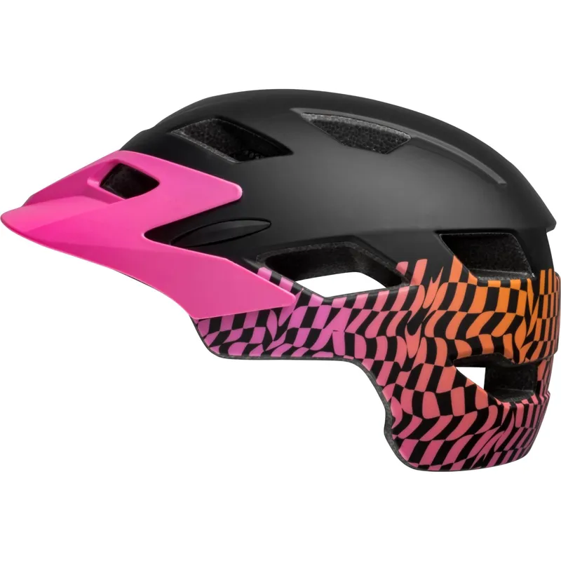 Bell Sidetrack Child Helmet Wavy Checks Matt Pink-1