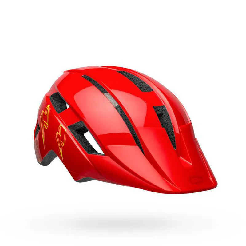 Bell Sidetrack II Youth Helmet Bolts Gloss Red-1