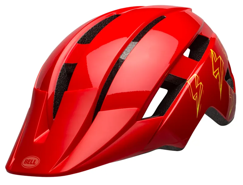 Bell Sidetrack II Youth Helmet Bolts Gloss Red