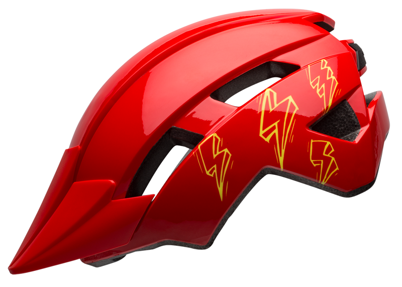 Bell Sidetrack II Youth Helmet Bolts Gloss Red-2