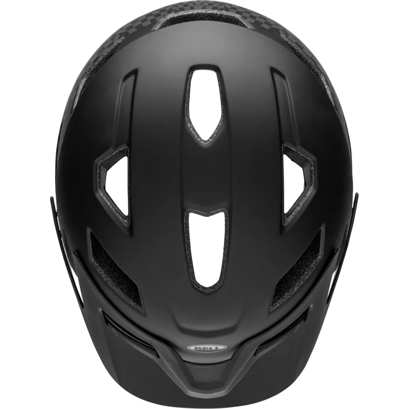 Bell Sidetrack Youth Helmet Wavy Checks Matt Black-2