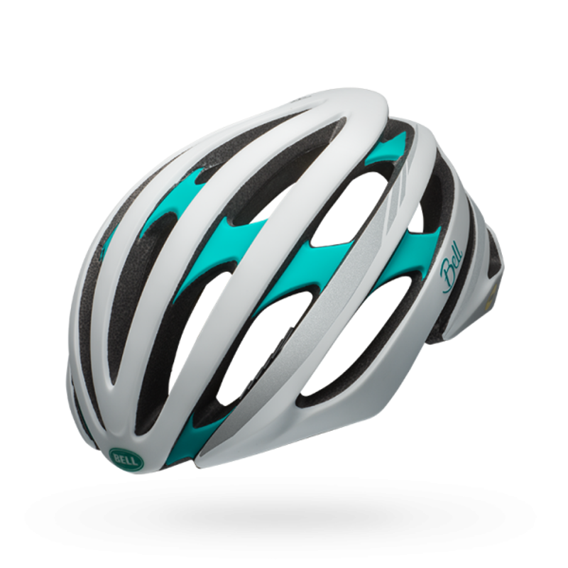 Bell Stratus Joy Ride Mips Womens Road Bike Helmet White/Emerald-1