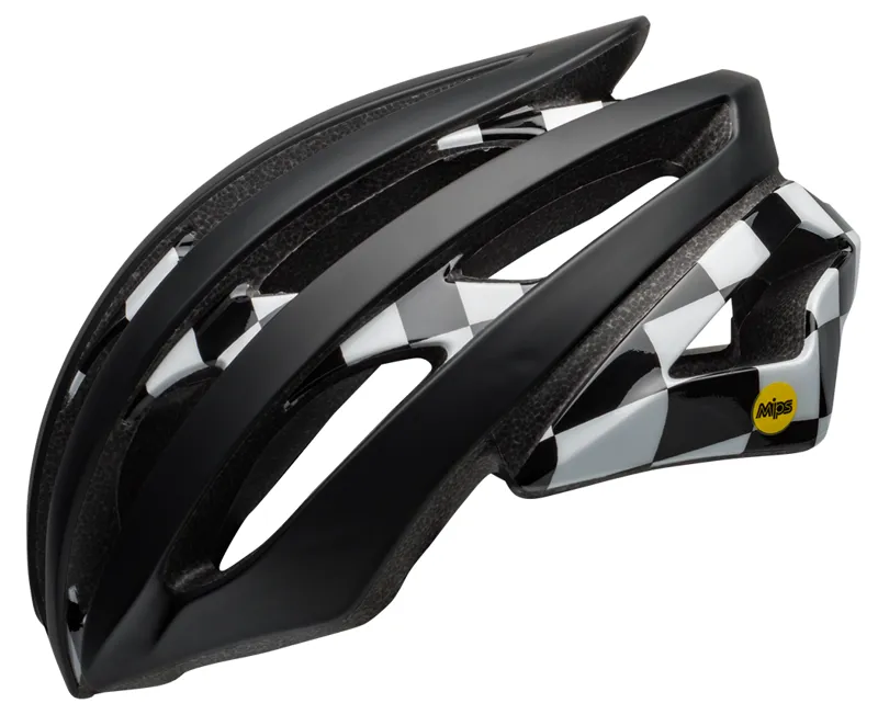 Bell Stratus Mips Road Helmet Checked Matte/Gloss Black/White-1
