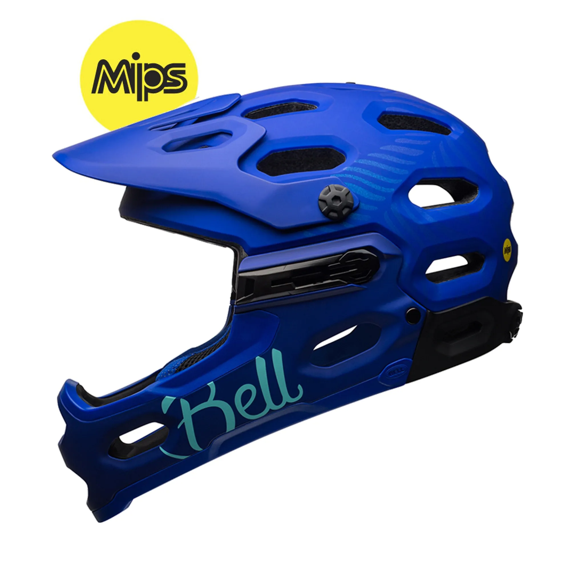 Bell Super 3r Joy Ride Mips Womens Full Face MTB Helmet Cobalt/Pearl Bell Super 3r Joy Ride Mips Womens Full Face MTB Helmet Cobalt/Pearl