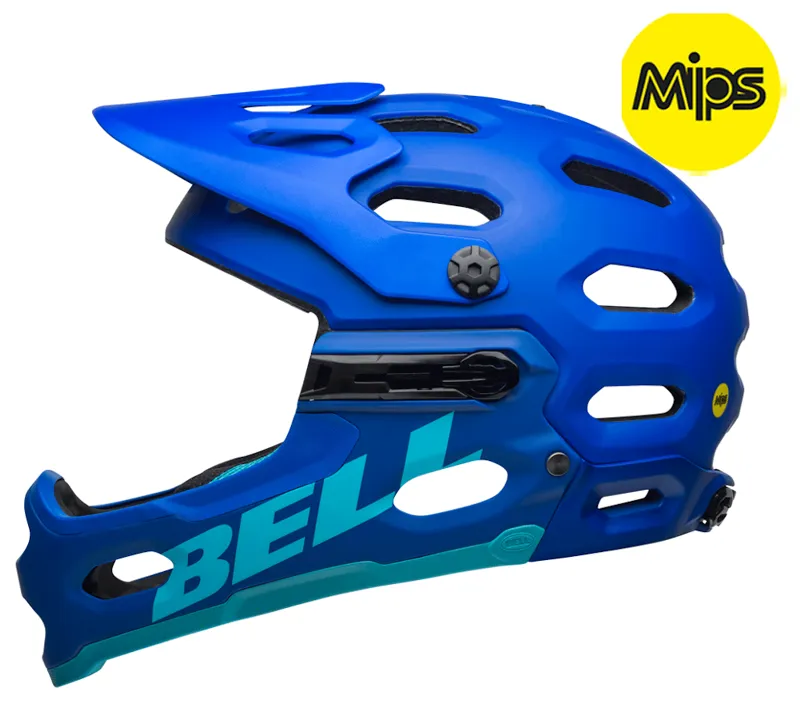 Bell Super 3r Mips Full Face MTB Helmet Matte Blues-1