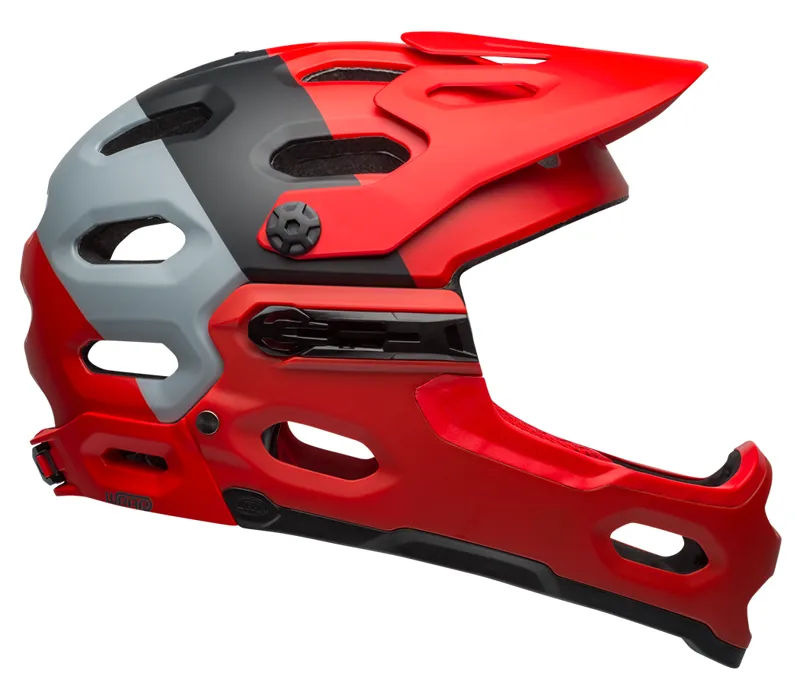 Bell Super 3r Mips Full Face MTB Helmet Downdraft Matte Crimson/Black-4