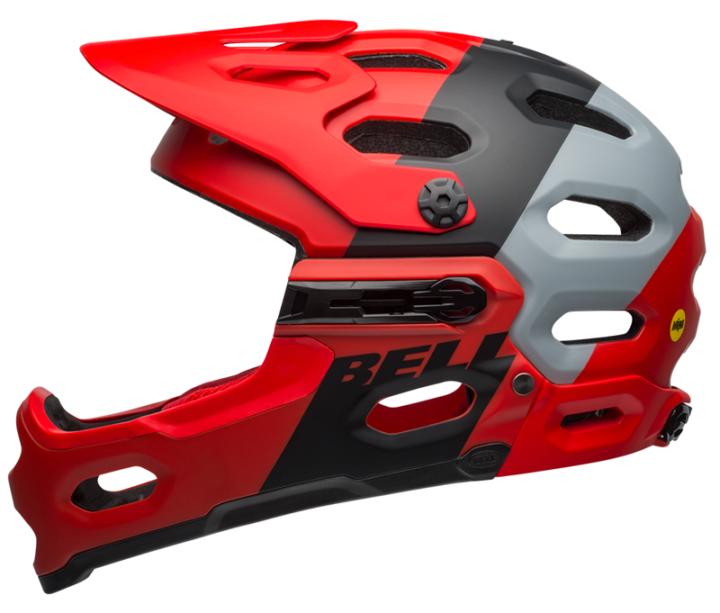 Bell Super 3r Mips Full Face MTB Helmet Downdraft Matte Crimson/Black-3