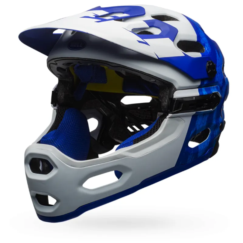 Bell Super 3r Mips Full Face MTB Helmet Blue/White-1