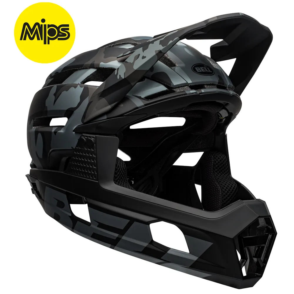 Image of Bell Super Air R Mips MTB Full Face Helmet Matte/Gloss Black Camo