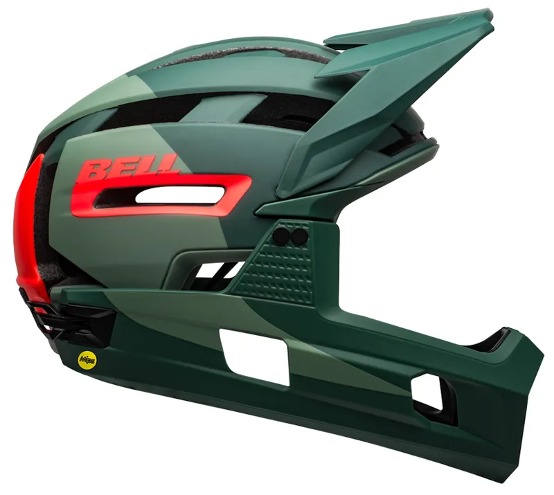 Bell Super Air R Mips MTB Full Face Helmet Matte/Gloss Green/Infrared-2