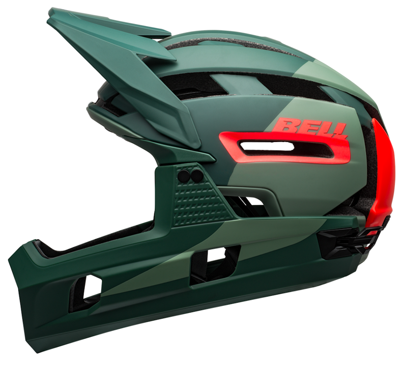 Bell Super Air R Mips MTB Full Face Helmet Matte/Gloss Green/Infrared-3