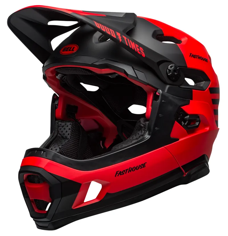 Bell Super DH Mips Full Face MTB Helmet Fasthouse Matte Red/Black-1
