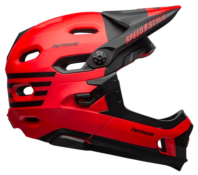 Bell Super DH Mips Full Face MTB Helmet Fasthouse Matte Red/Black-2
