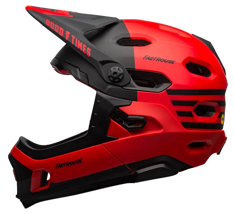 Bell Super DH Mips Full Face MTB Helmet Fasthouse Matte Red/Black-3