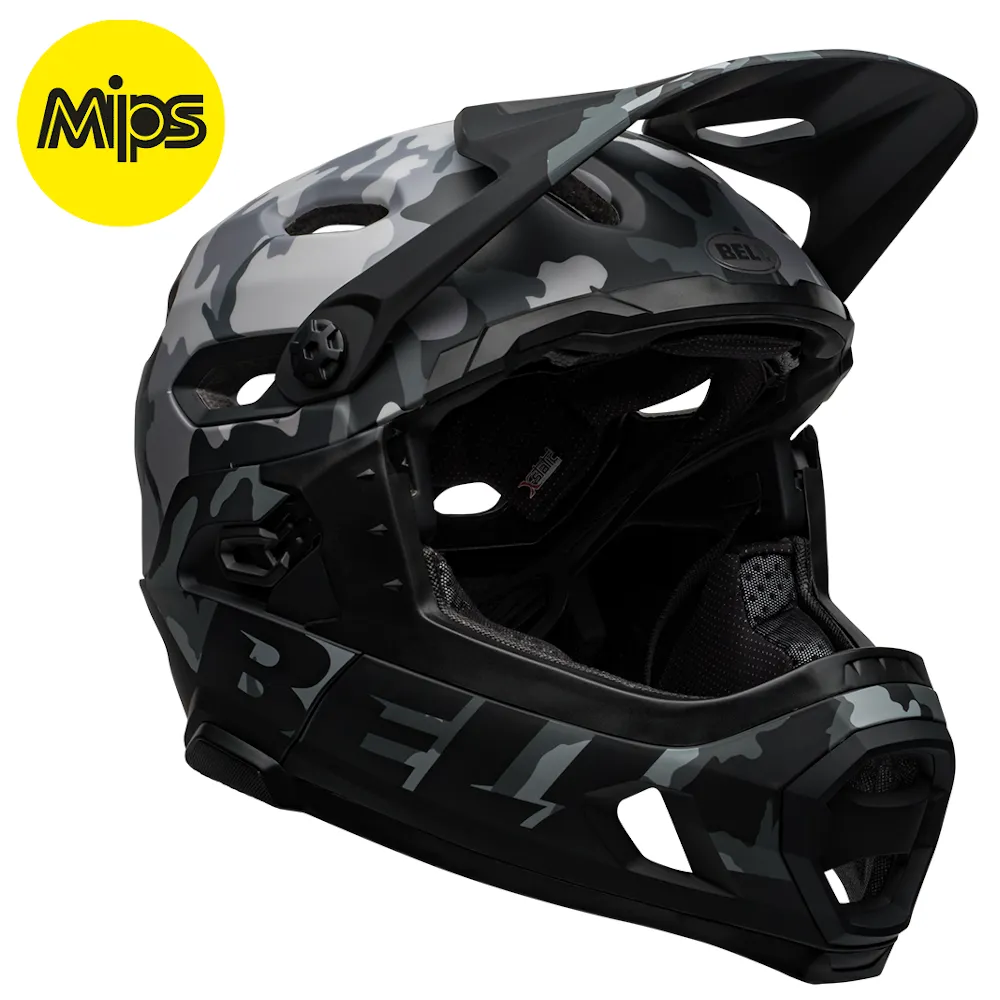 Image of Bell Super DH Mips Full Face MTB Helmet Matte/Gloss Black Camo