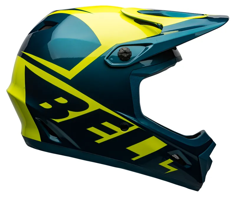Bell Transfer MTB Full Face Helmet Slice Gloss Blue/Hi-Vis-1