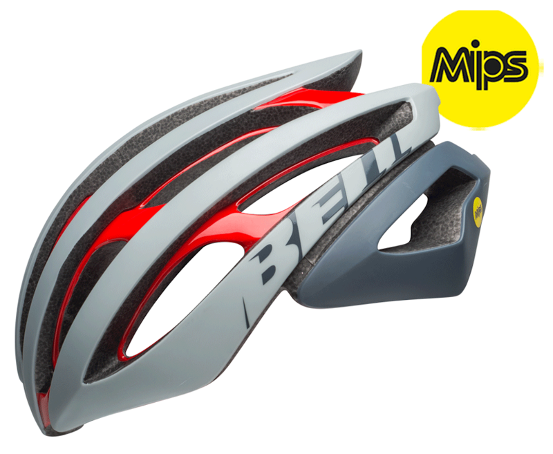 Bell Z20 Mips Road Helmet Remix Matte/Gloss Grey/Crimson-1