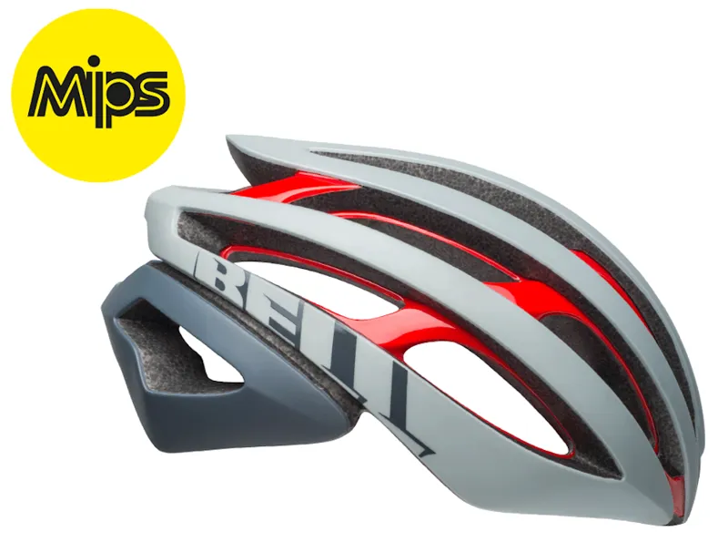 Bell Z20 Mips Road Helmet Remix Matte/Gloss Grey/Crimson-2