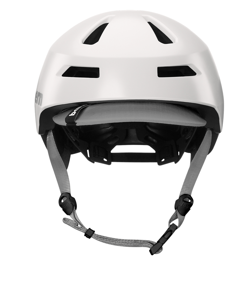 Bern Brentwood Commute Helmet with Visor LARGE White/White -4
