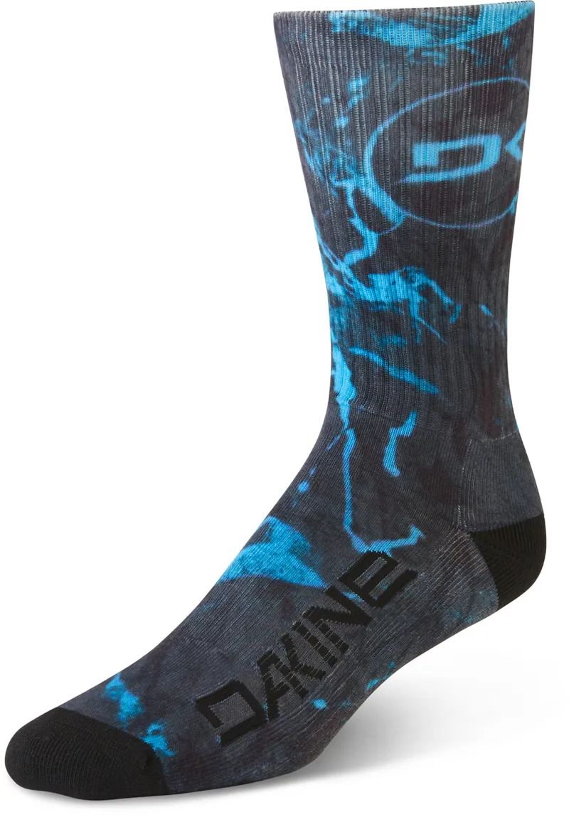 Dakine Booker MTB Socks Cyan Scribble