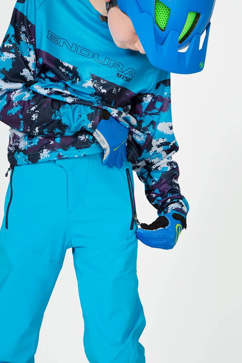 Endura MT500JR Burner Kids MTB Pants Electric Blue -2
