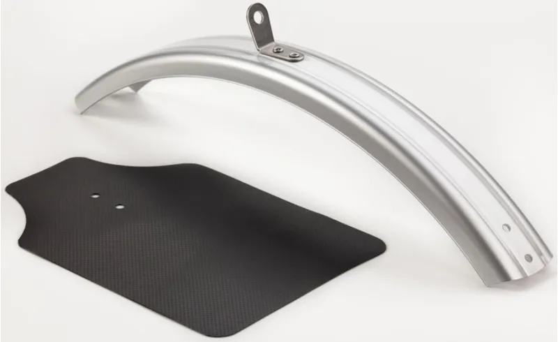 Brompton Front Mudguard Blade with Flap Silver