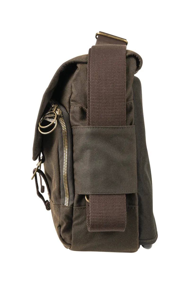 Brompton Barbour Wax City Bag + Frame Olive-3