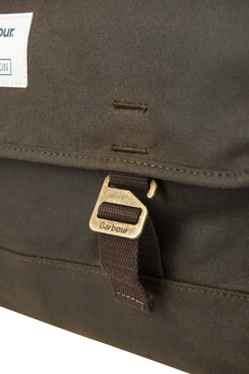 Brompton Barbour Wax City Bag + Frame Olive-7