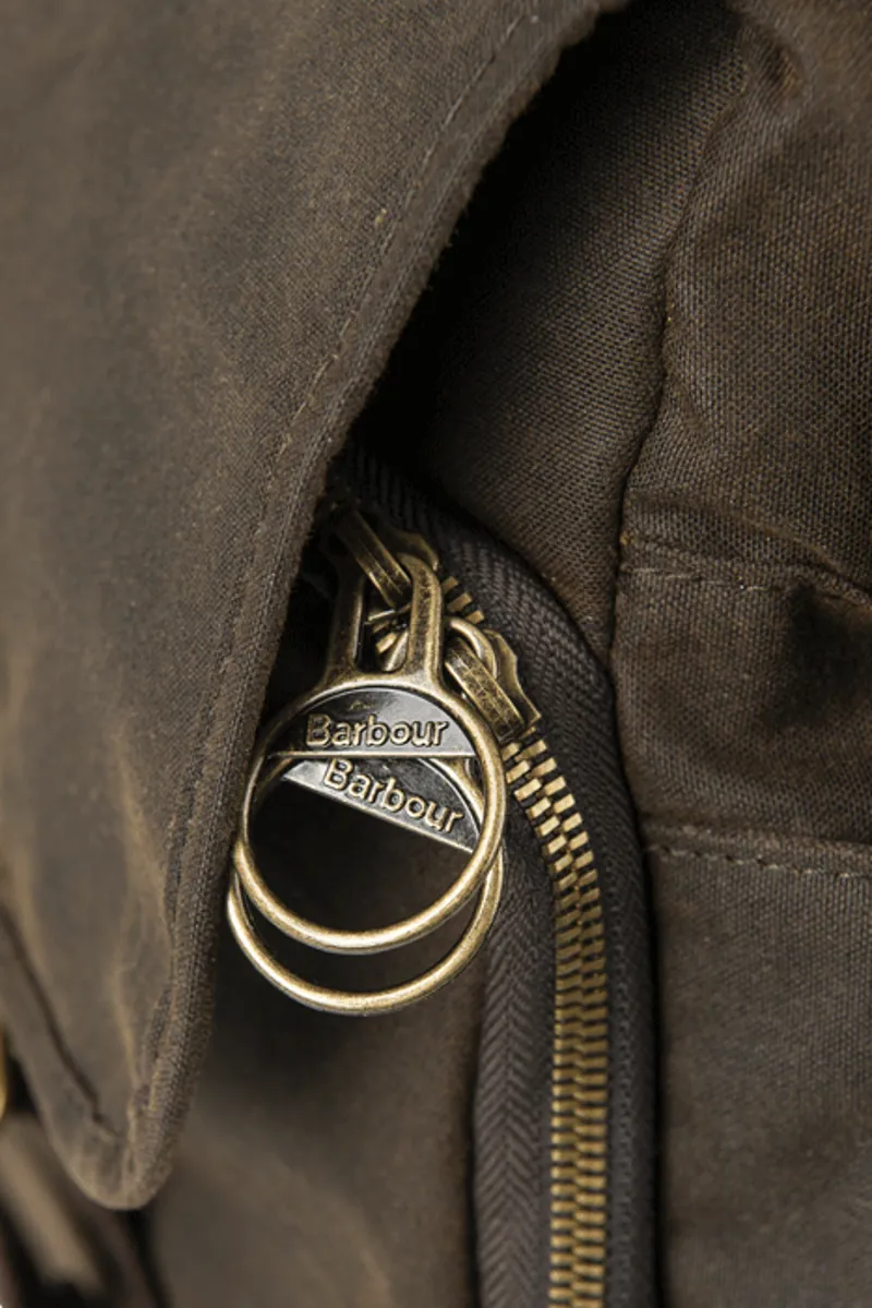 Brompton Barbour Wax City Bag + Frame Olive-5