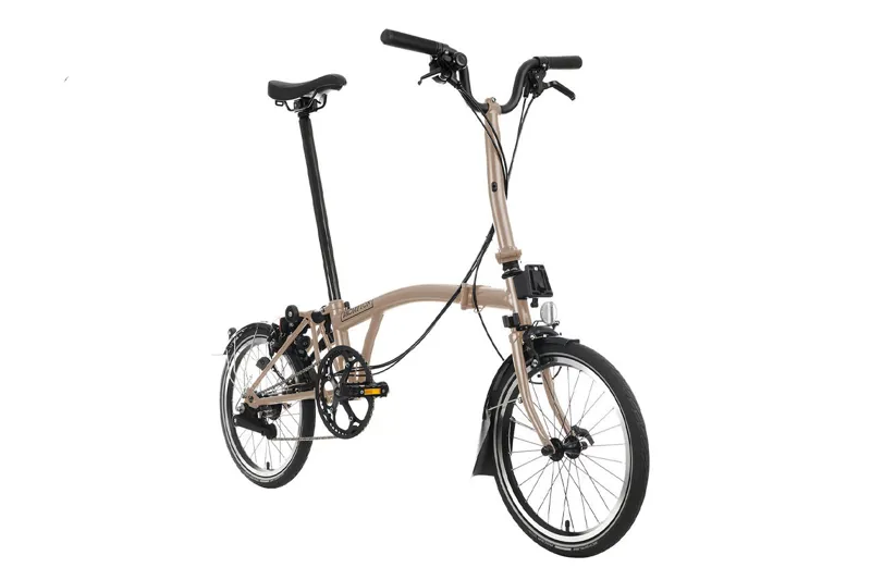 Brompton C-Line Explore Mid Folding Bike 2023 Dune Sand-1