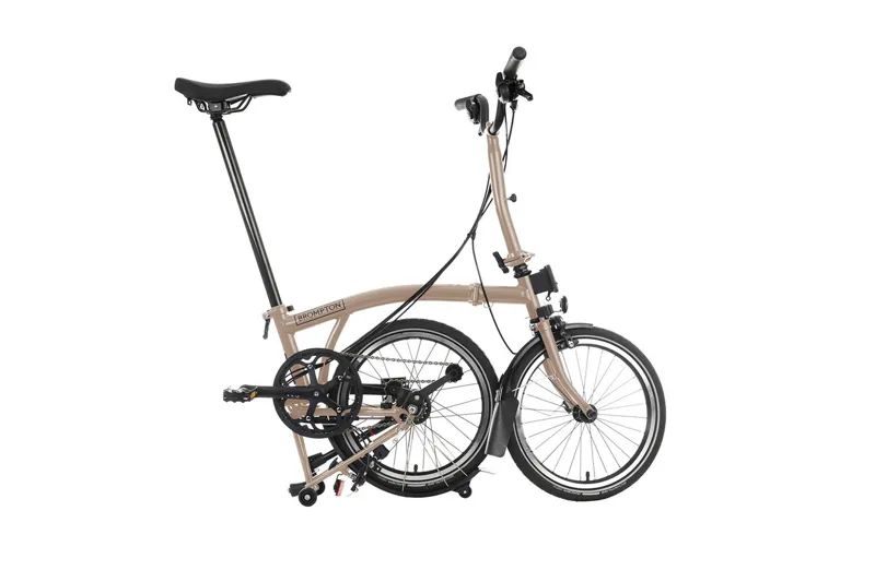 Brompton C-Line Explore Mid Folding Bike 2023 Dune Sand-2