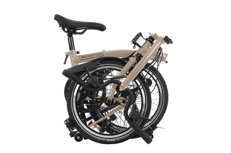 Brompton C-Line Explore Mid Folding Bike 2023 Dune Sand-3