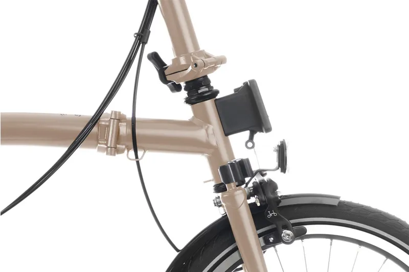 Brompton C-Line Explore Mid Folding Bike 2023 Dune Sand-5