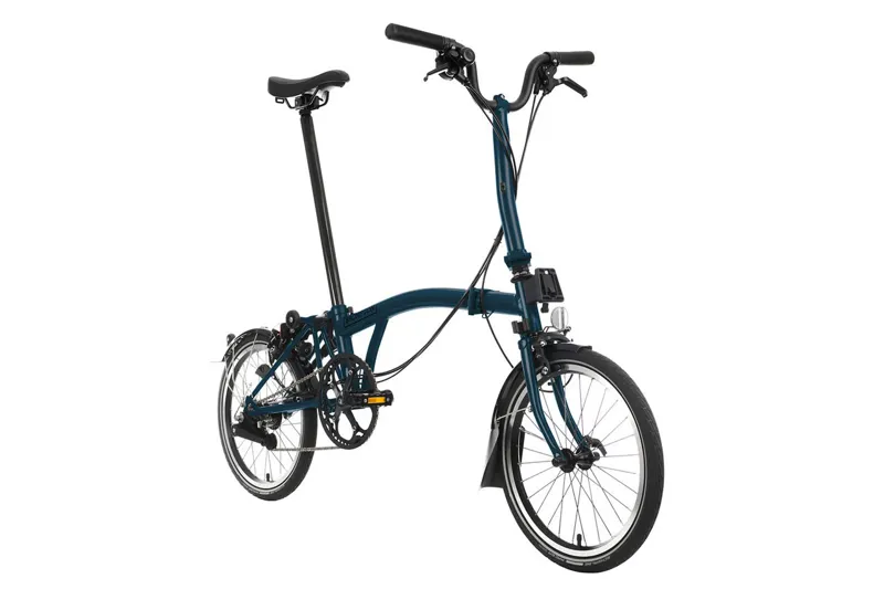 Brompton C-Line Explore Mid Folding Bike 2023 Ocean Blue-1