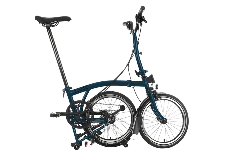 Brompton C-Line Explore Mid Folding Bike 2023 Ocean Blue-2