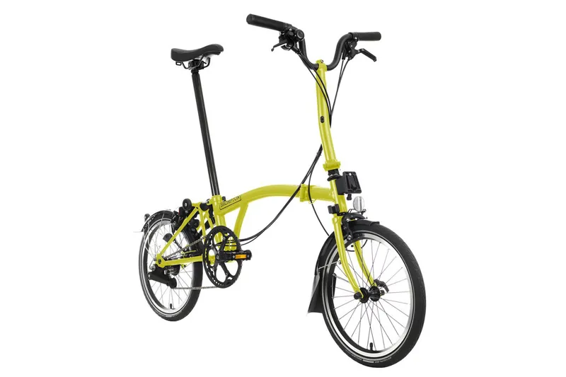 Brompton C-Line Explore Mid Folding Bike 2023 Yuzu Lime-1