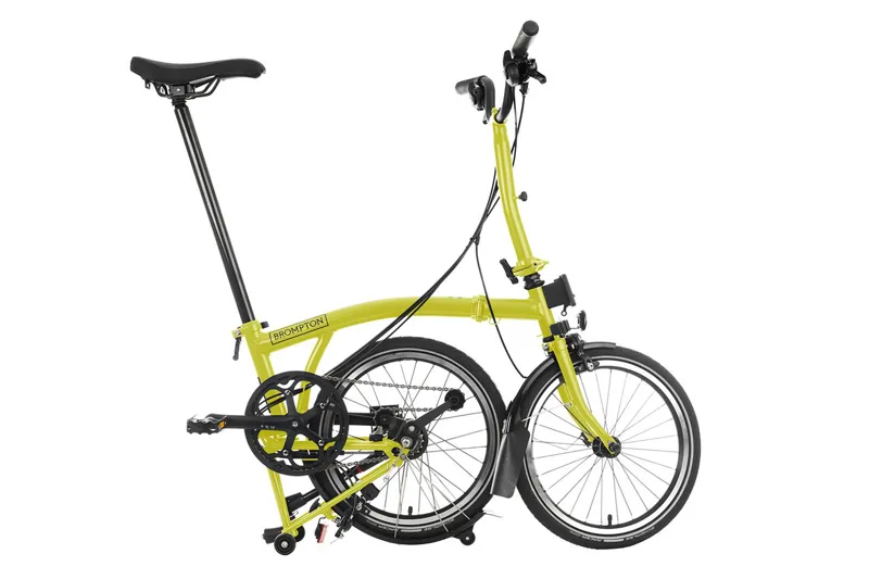 Brompton C-Line Explore Mid Folding Bike 2023 Yuzu Lime-2