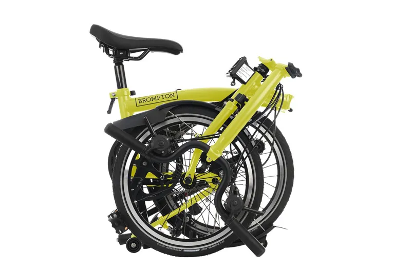 Brompton C-Line Explore Mid Folding Bike 2023 Yuzu Lime-3