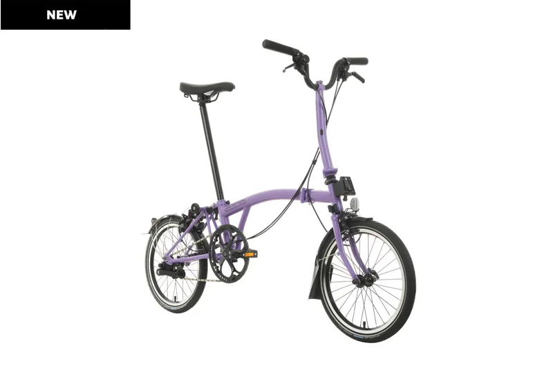 Brompton C-Line Explore Mid Folding Bike 2024 Pop Lilac-4