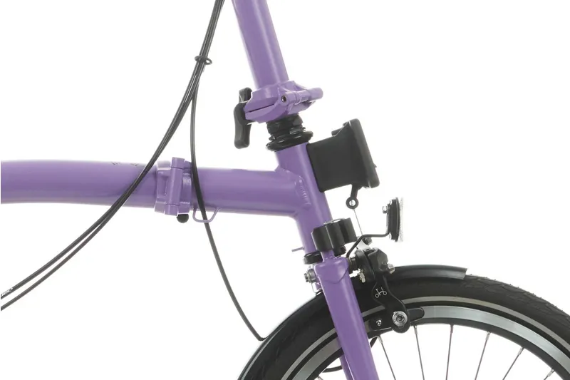 Brompton C-Line Explore Mid Folding Bike 2024 Pop Lilac-3