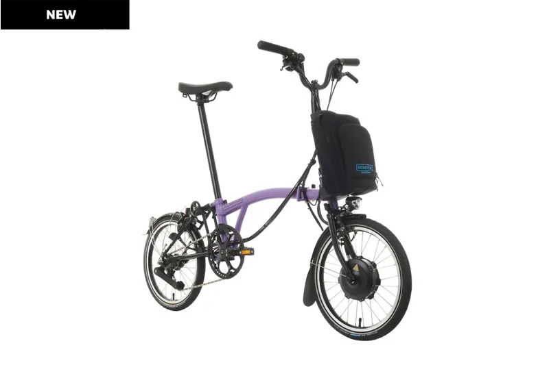 Brompton Electric C-Line Mid 12 speed Electric Folding Bike 2024 Pop Lilac-5