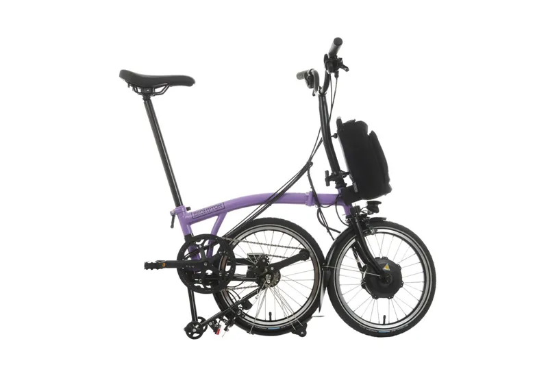 Brompton Electric C-Line Mid 12 speed Electric Folding Bike 2024 Pop Lilac-1