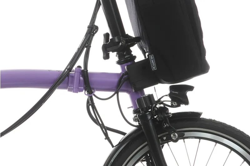 Brompton Electric C-Line Mid 12 speed Electric Folding Bike 2024 Pop Lilac-3