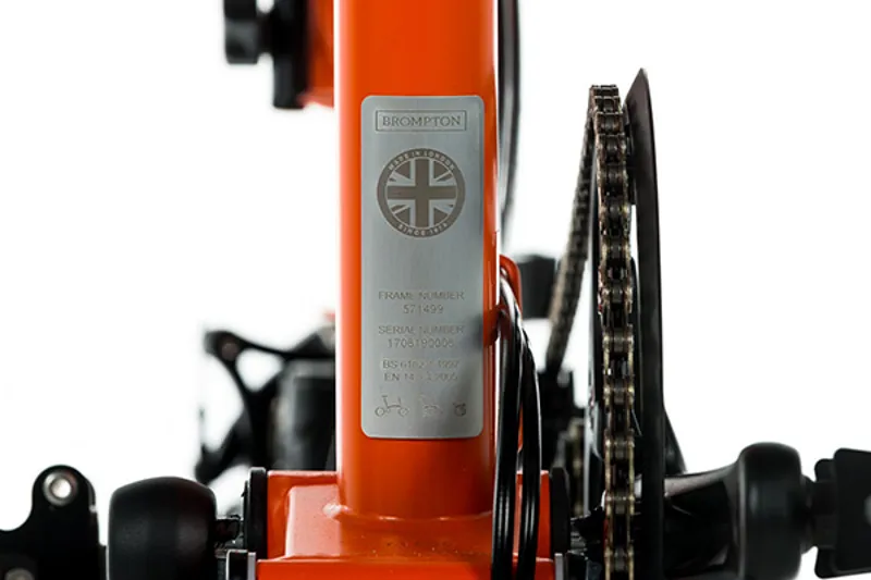 Brompton M6L Folding Bike 20in Wheel 2020 Matt Orange-2